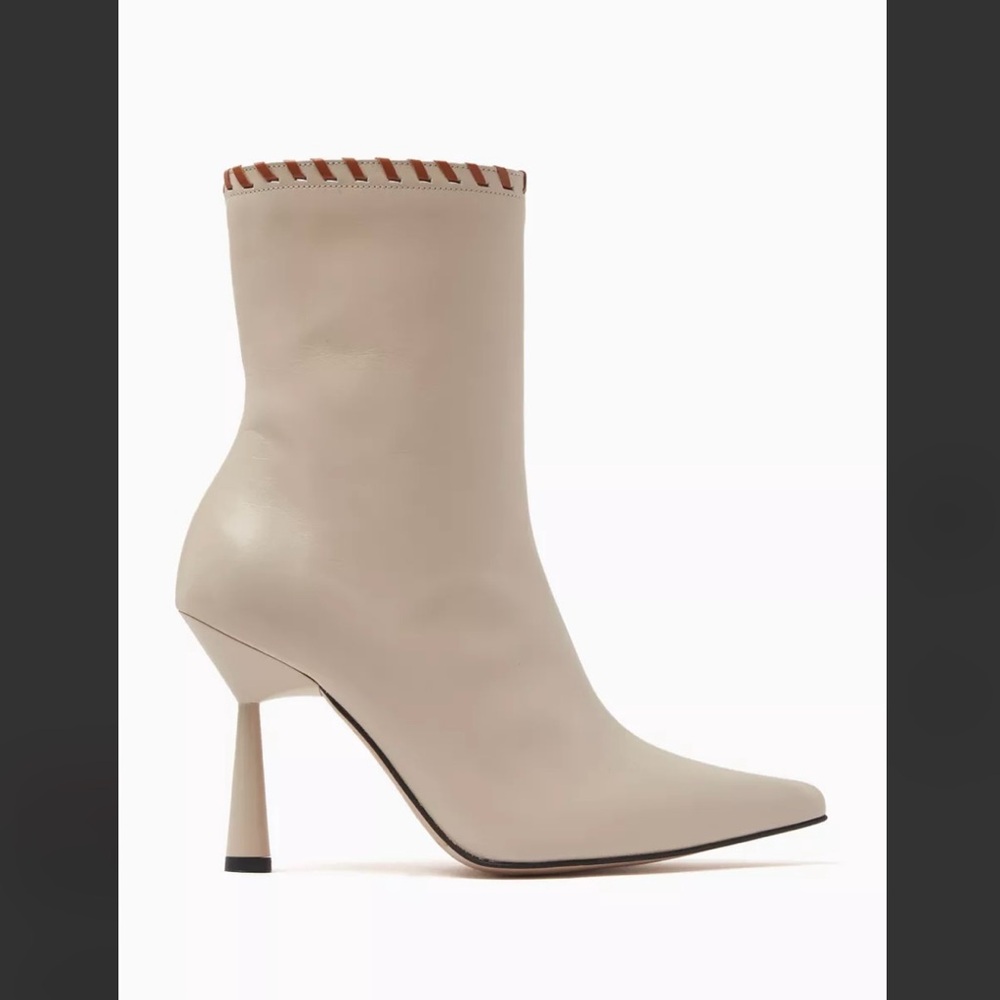 Elegant Cream Ankle Boots